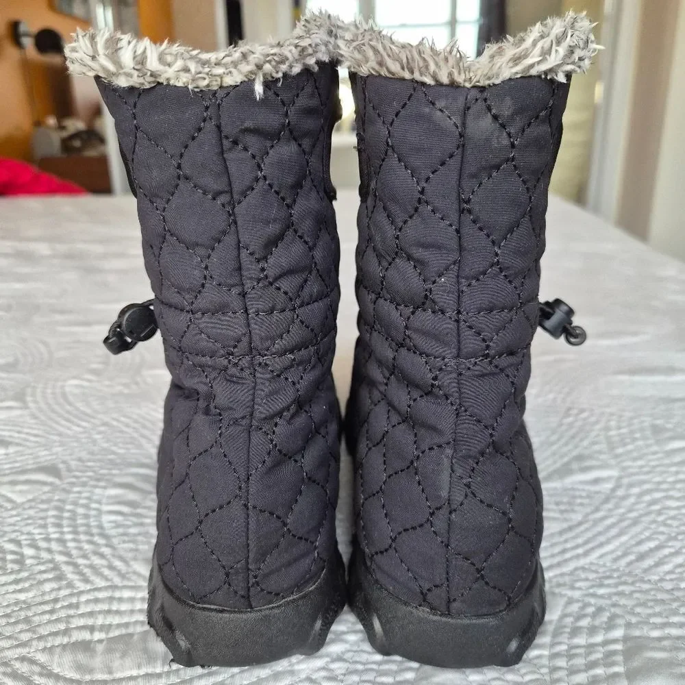 VGUC BOGS B Moc Quilted Puff Boots Women 7 Black